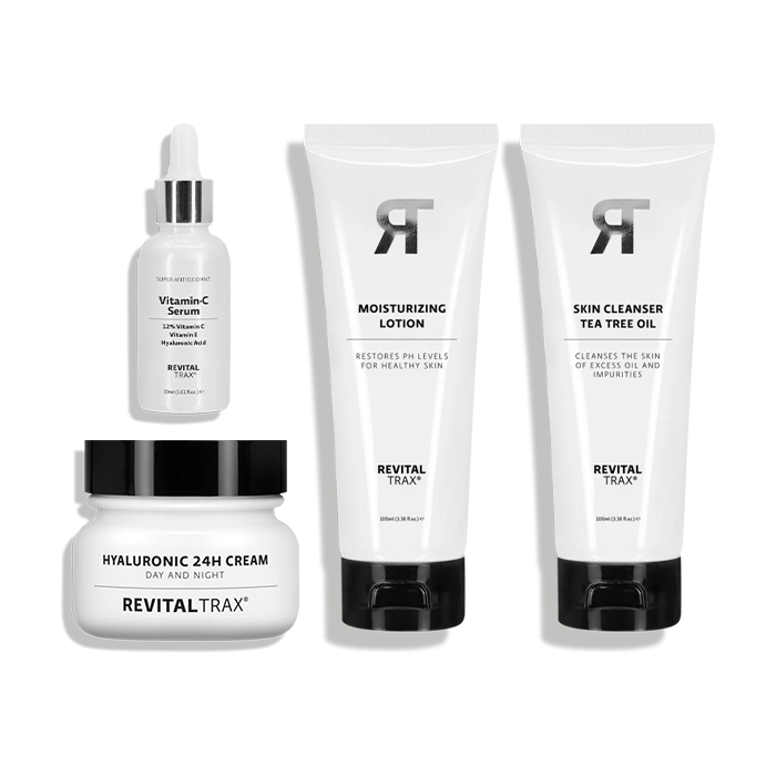 Vitamin-C Serum + Hyaluronik Krem + Cilt Temizleyici + Losyon